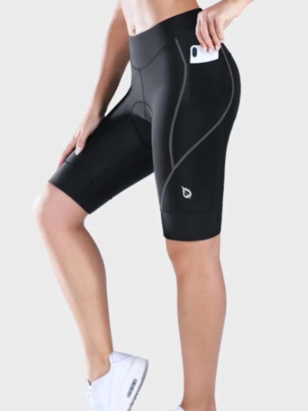 Baleaf 3XL Black Padded Cycling Capris Bike Pants with Zip Pocket